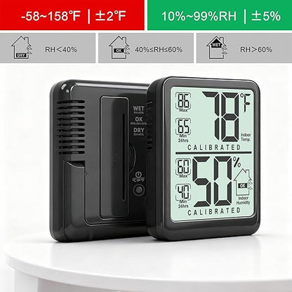Antonki 2-Pack Room Thermometer, Digital Small Hygrometer Indoor Thermometer - Image 6