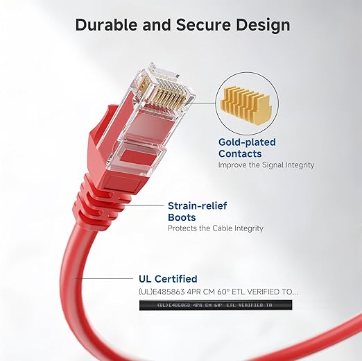 Cable Matters 10Gbps Snagless Cat 6 Ethernet Cable - 7ft - Image 4