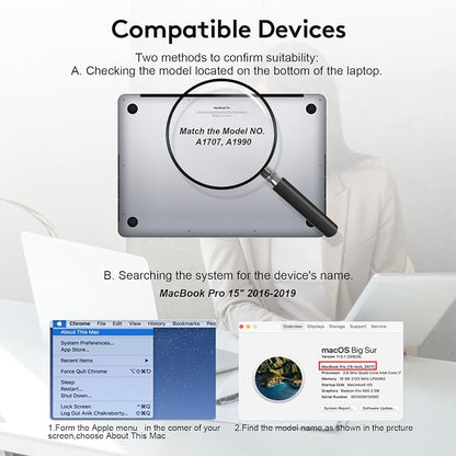 Magnetic Privacy Screen for MacBook Pro 15 inch, Model A1707, Detachable Screen - Image 2
