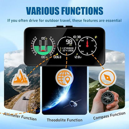 X60 Car Inclinometer for Off-Road, GPS Speedometer MPH KMH - Image 5
