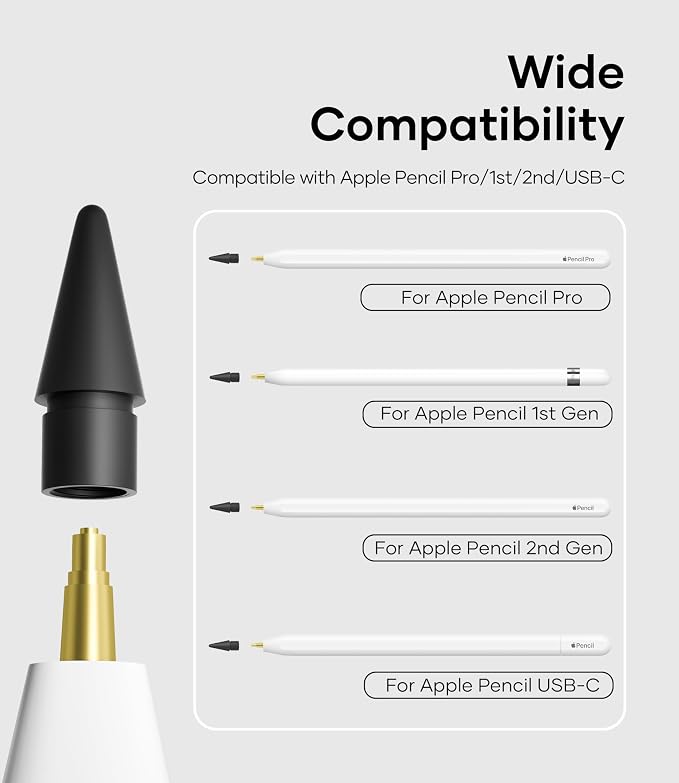 Replacement Pencil Tips for Apple Pencil Pro, Pen Tips for Apple Pencil 2nd - Image 6