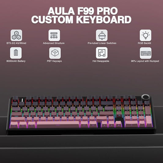 AULA F99 Pro Wireless Mechanical Keyboard - Image 2
