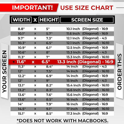 Magnetic Laptop Privacy Screen 13.3 Inch 16:9 - Image 8