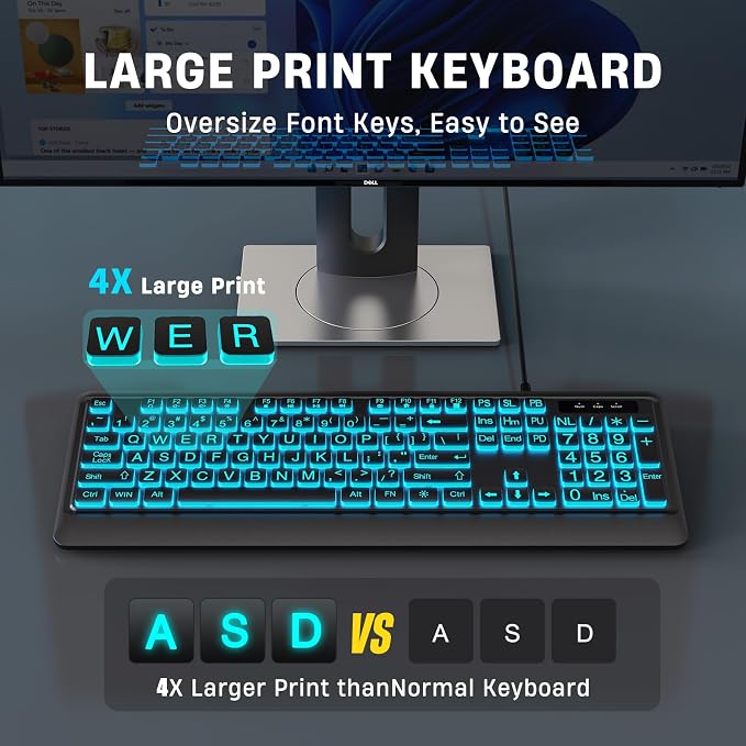 Large Print Keyboard - Image 3