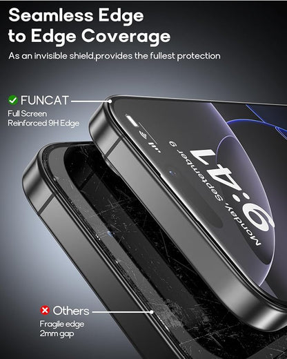 3 Pack for iPhone 15 Pro Tempered Glass Screen Protector:9H+ Durable, Auto - Image 8
