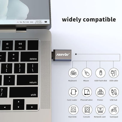 USB C to USB Adapter, USB Type C Male to USB 3.0 Female OTG Adapter Compatible - Image 5