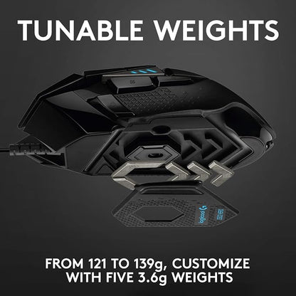 Logitech G502 HERO High Performance Wired Gaming Mouse, HERO 25K Sensor - Image 3