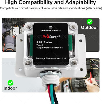 Whole House Surge Protection Device, Outdoor or Indoor, Single-Phase, 3-Wire - Image 5