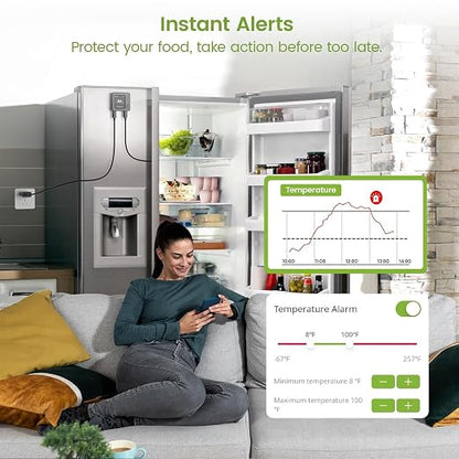 WiFi Refrigerator Thermometer 2 Pack, Freezer Alarm - Image 4