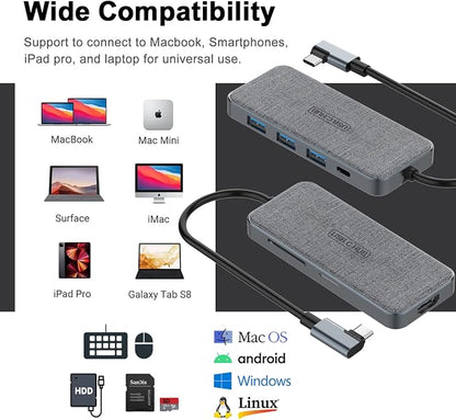 USB C Hub, ZSIMC 7-in-1 Docking Station Multiport Adapter - Image 4