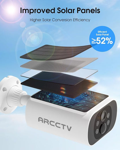 ARCCTV Solar Security Cameras Wireless Outdoor, Add on C3 Base, No Subscription - Image 3