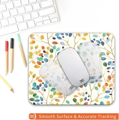 Square Mouse Pad Colorful Forest, Personalized Premium-Textured Custom Mouse - Image 4