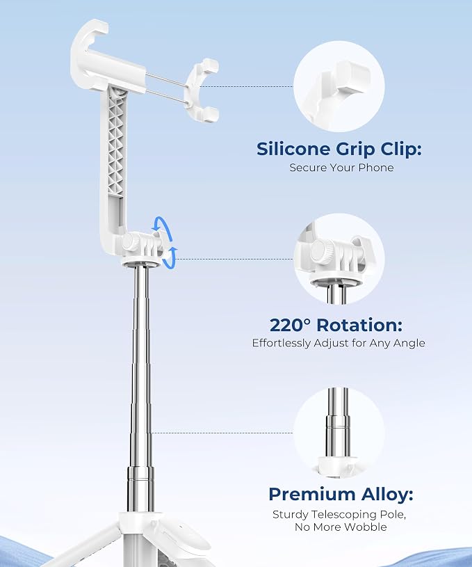67‘’ Selfie Stick, Phone Tripod - Image 5