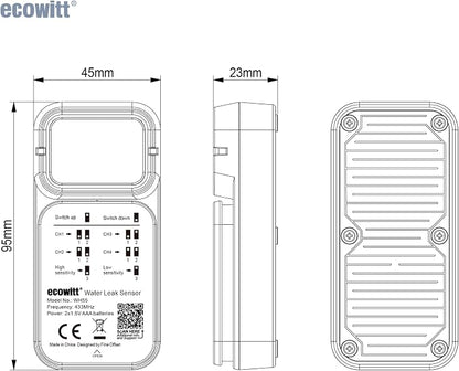 Ecowitt WH55 Wireless Water Leak Detection Sensor - Image 2