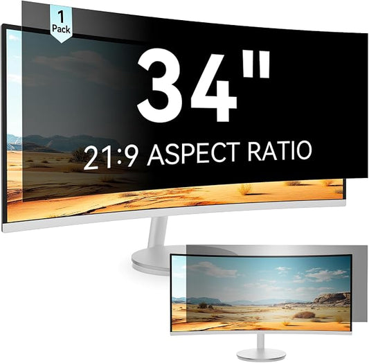 34 Inch Curved Computer Privacy Screen Filter by Mamol