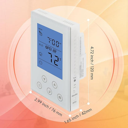 7-Day Programmable Thermostat for House Radiant Underfloor Heating, Home Floor - Image 7