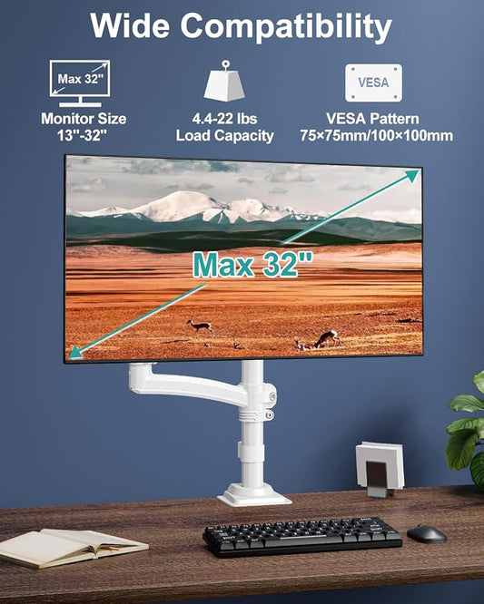Single Monitor Mount Arm, VESA Desk Mount Stand - Image 2