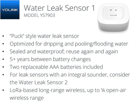 YoLink Smart Home Starter Kit: Hub & Water Leak Sensor 1, LoRa Up to 1/4 Mile - Image 2