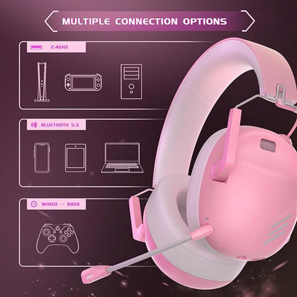 Wireless Gaming Headset for PS5, Gamer Headphones for Nintendo Switch, 50H - Image 5