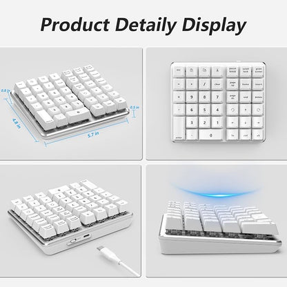 Left-Handed Mechanical Numeric Keypad, Hot-Swap LED Backlit Number Pad - Image 4