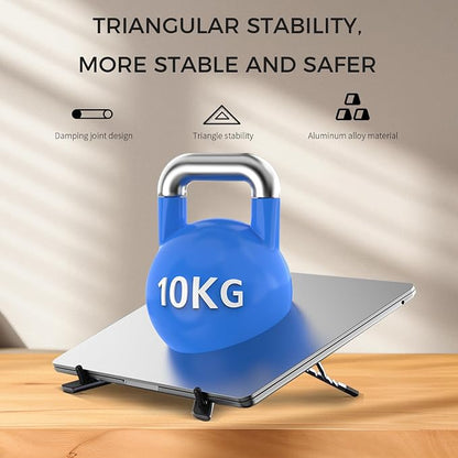 Junfire Foldable Laptop Stand for 17.3 inch, Aluminum Stable Ergonomic Laptop - Image 8