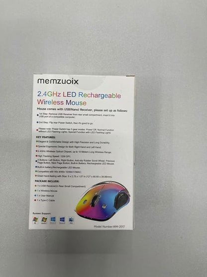 memzuoix 2.4G LED Wireless Mouse, Rechargeable Ergonomic Mouse - Image 10