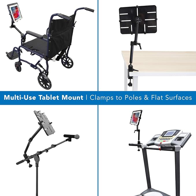 Mount-It! Tablet Pole Mount | Universal Full Motion Holder - Image 2