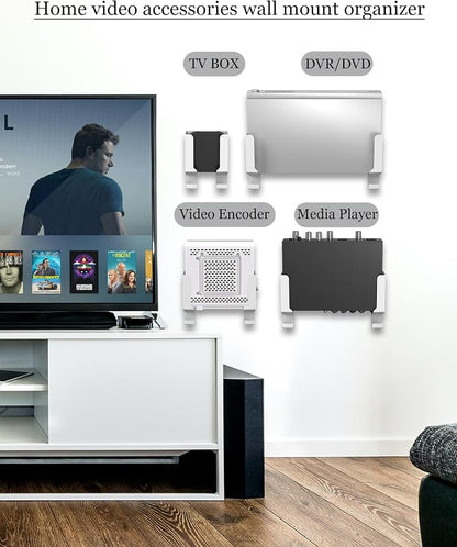 Universal Wall Mount Shelf for Modem/Mac mini/Router Apple TV/ROKU, Fits Cable - Image 3