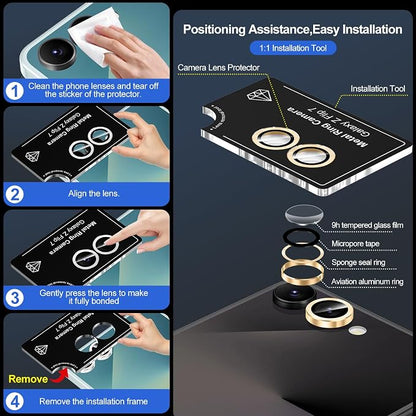for Samsung Galaxy Z Flip 7 Camera Lens Protector, Individual Metal Ring - Image 6