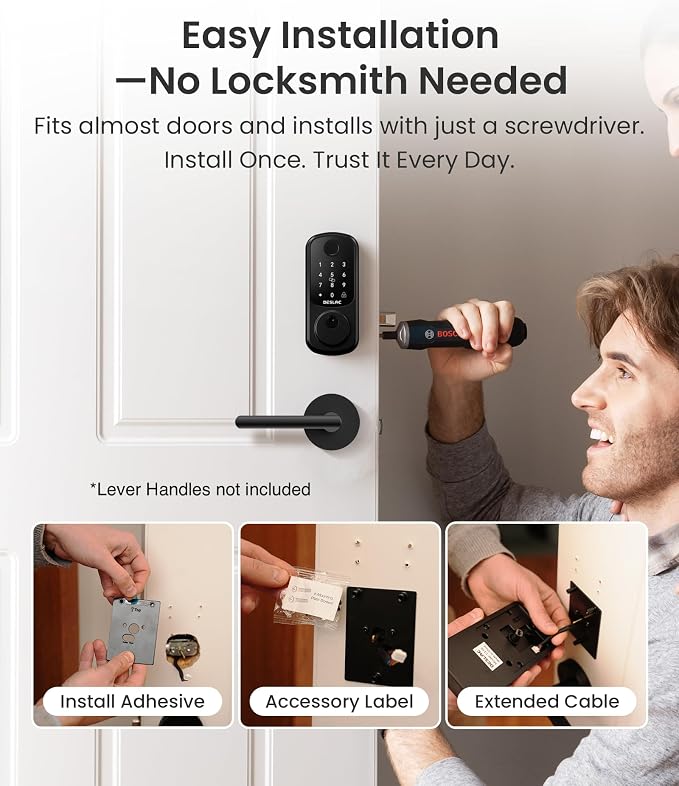 DESLOC Smart Door Lock B200, Smart Deadbolt Lock, Keyless Entry Door Lock - Image 9
