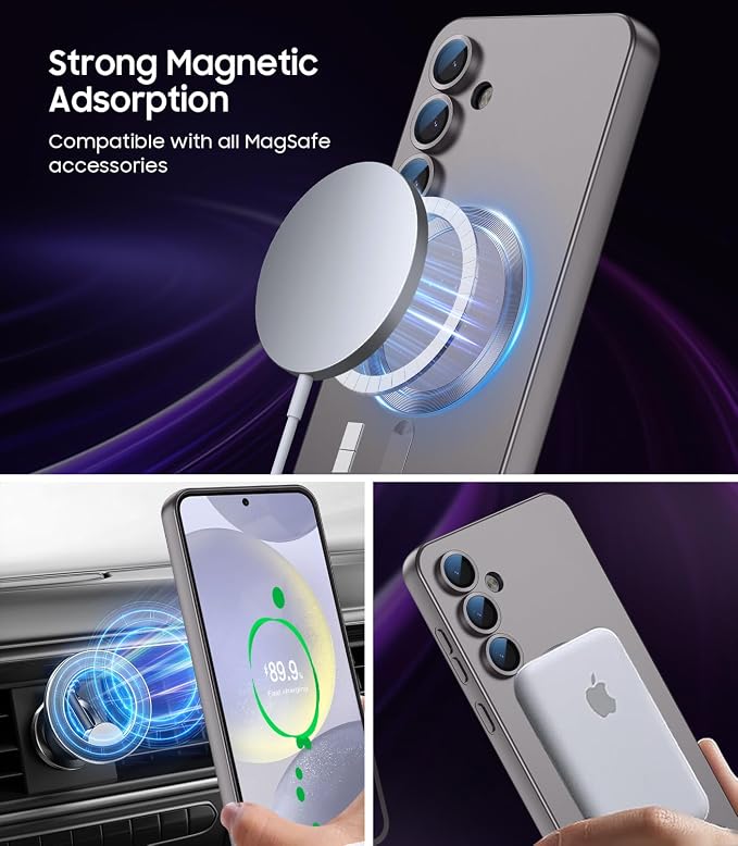 Magnetic for Samsung Galaxy S24 Case Slim Soft Silicone Bumper Shockproof - Image 3