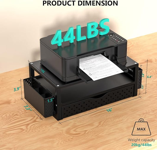 WALI Monitor Stand Riser with Drawer and 2 Pen Holders, Desk Organizers and - Image 2