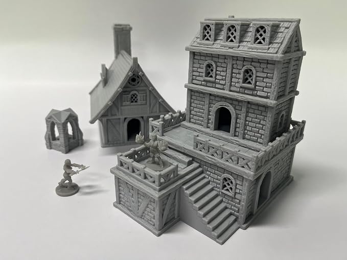 Medieval Miniature Building Terrain Set Compatible - Image 3
