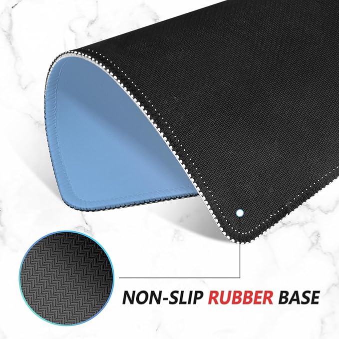 ITNRSIIET Mouse Pad Non-Slip Rubber Base Smooth Surface Stitched Edges - Image 4