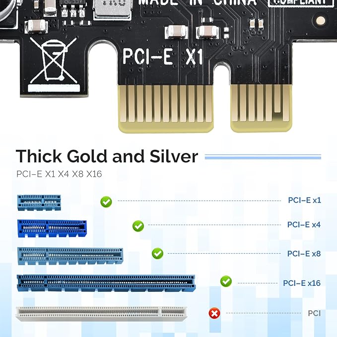 ELUTENG PCIE USB 3.0 Card 7 Ports PCI Expree to USB Expansion Card Super Speed - Image 2