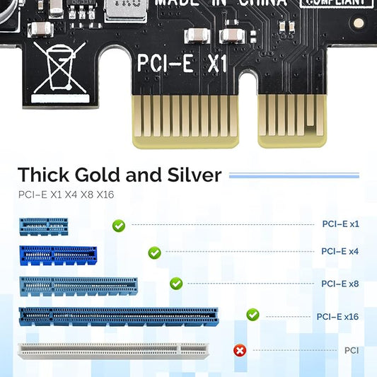 ELUTENG PCIE USB 3.0 Card 7 Ports PCI Expree to USB Expansion Card Super Speed - Image 2
