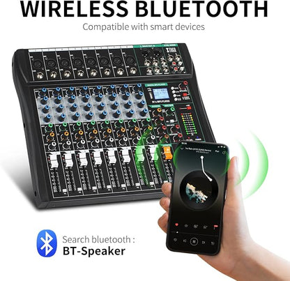 XTUGA 8 Channel Audio Mixer Sound Board Mixing Console, Audio Interface PC USB - Image 3