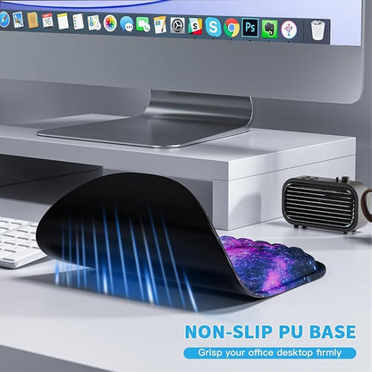 Mouse Pad with Wrist Rest, Ergonomic Mousepads with Wrist Support, Soft Lycra - Image 4