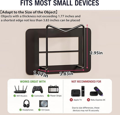 WiFi Router Wall Mount Organizer, No Drill Small Device Wall Mount Holder - Image 3
