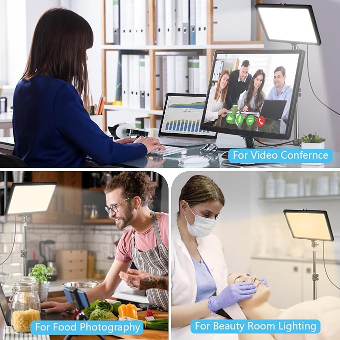 LED Photo Video Light 2-Pack, Bi-Color 2800-6500K Dimmable USB LED Continuous - Image 6