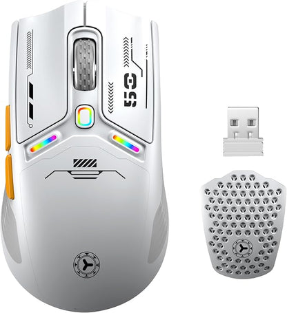 TENMOS M530 Wireless Gaming Mouse, 2.4G/Bluetooth/USB C Wired Rechargeable Mouse by TENMOS