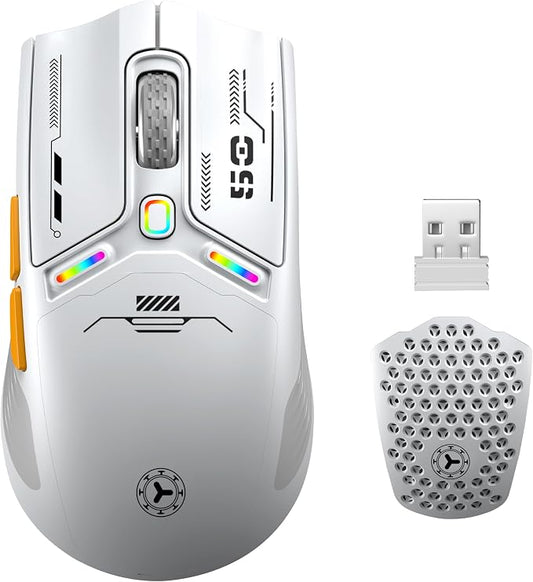TENMOS M530 Wireless Gaming Mouse, 2.4G/Bluetooth/USB C Wired Rechargeable Mouse by TENMOS