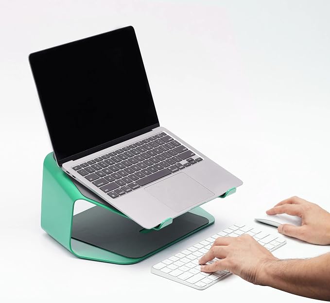 NUMIN Facet Laptop Station Green | Laptop Tabletop Stand Tall Height Ventilated - Image 3