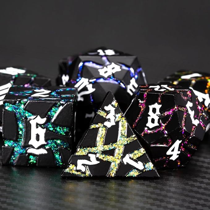Dice Set D&D, Dungeons and Dragons Metal Dice Set - Image 3