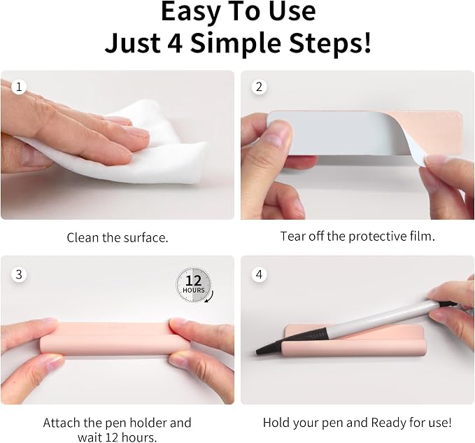 ELETIUO Pencil Holder For Most Pens, Self-Adhesive Stick To Notebooks, Silicone - Image 7