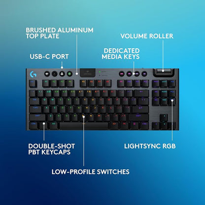 Logitech G915 X Lightspeed TKL Wireless Mechanical Gaming Keyboard, Double-Shot - Image 6