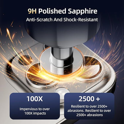 Compatible with iPhone 15 Pro Camera Lens Protector, Tempered Glass Full - Image 4