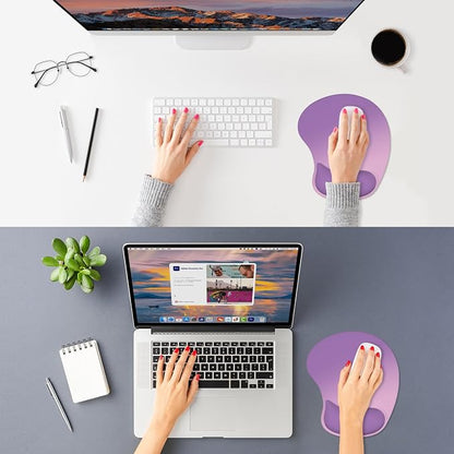 ITNRSIIET Ergonomic Mouse Pad, Cushioned Gel Wrist Rest, Non-Slip Base - Image 2