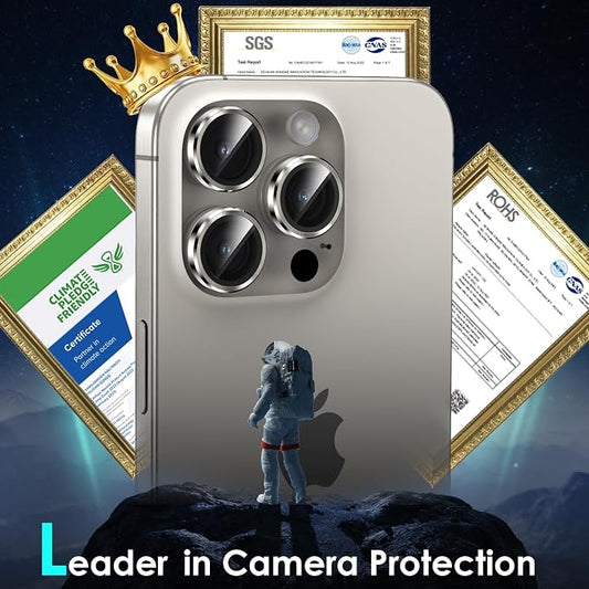 YWXTW Camera Lens Protector for iPhone 15 Pro/iPhone 15 Pro Max, Tempered Glass - Image 2