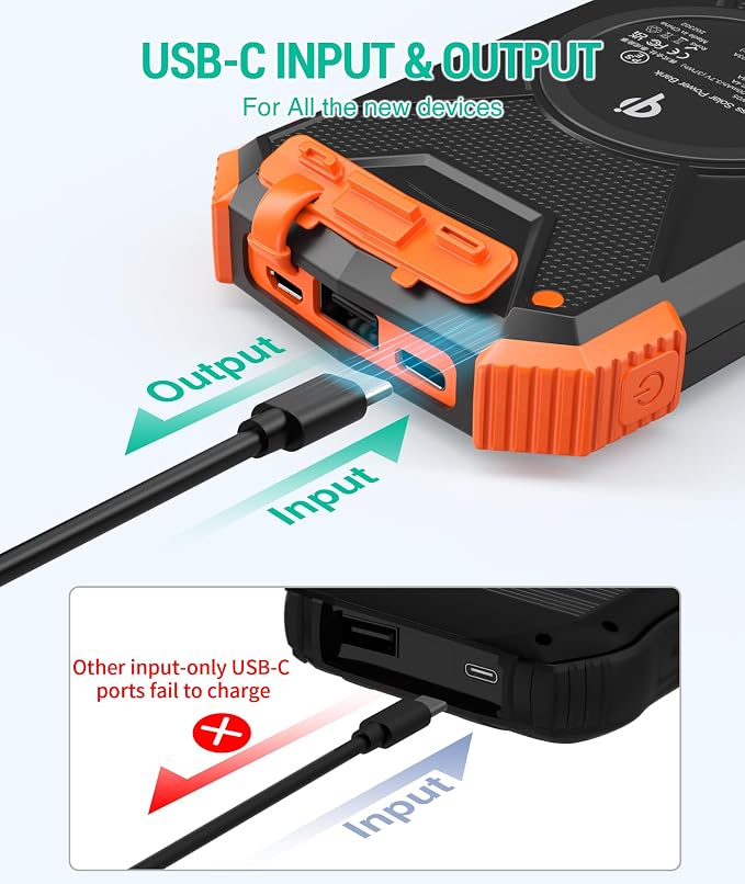 BLAVOR Solar Charger Power Bank 10, Portable Wireless Charger, 20W Fast - Image 4